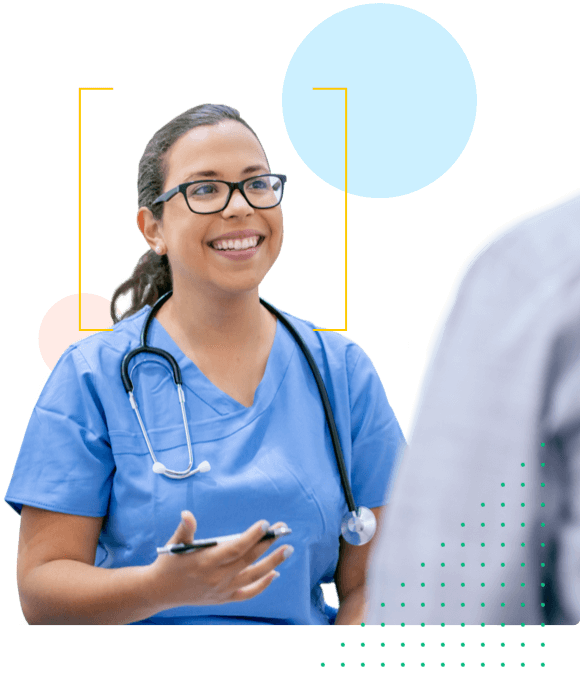 Happy nurse with a stethoscope - HealthStream Clinical Development