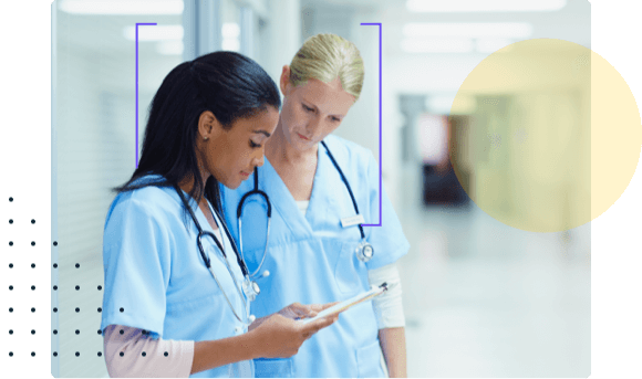 Two nurses in clinical setting - Nurse Preceptor Program